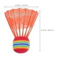 thumbnail image 3 of 12Pcs Shuttlecocks Assorted Color Durable And Lightweight 3.14X2.36X2.36in Badminton Sparring Equipment, 3 of 8