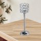 thumbnail image 4 of Portavelas de cristal chapado candelabro de luz de té centro de plata 8x8x26cm Zulema Portavelas de plato pequeño, 4 of 8