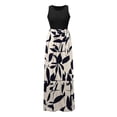 thumbnail image 4 of Yertdoel Summer Dresses for Women 2026 Fashion Print Crew Neck Sleeveless Loose Maxi Dress Streetwear Cozy Casual Long Dress with Pockets, 4 of 8