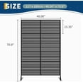 thumbnail image 1 of EastVita 1PC Metal Privacy Screen Outdoor, Freestanding Decorative Divider with Rust-Resistant Coating, Black Stripe 1, 1 of 8