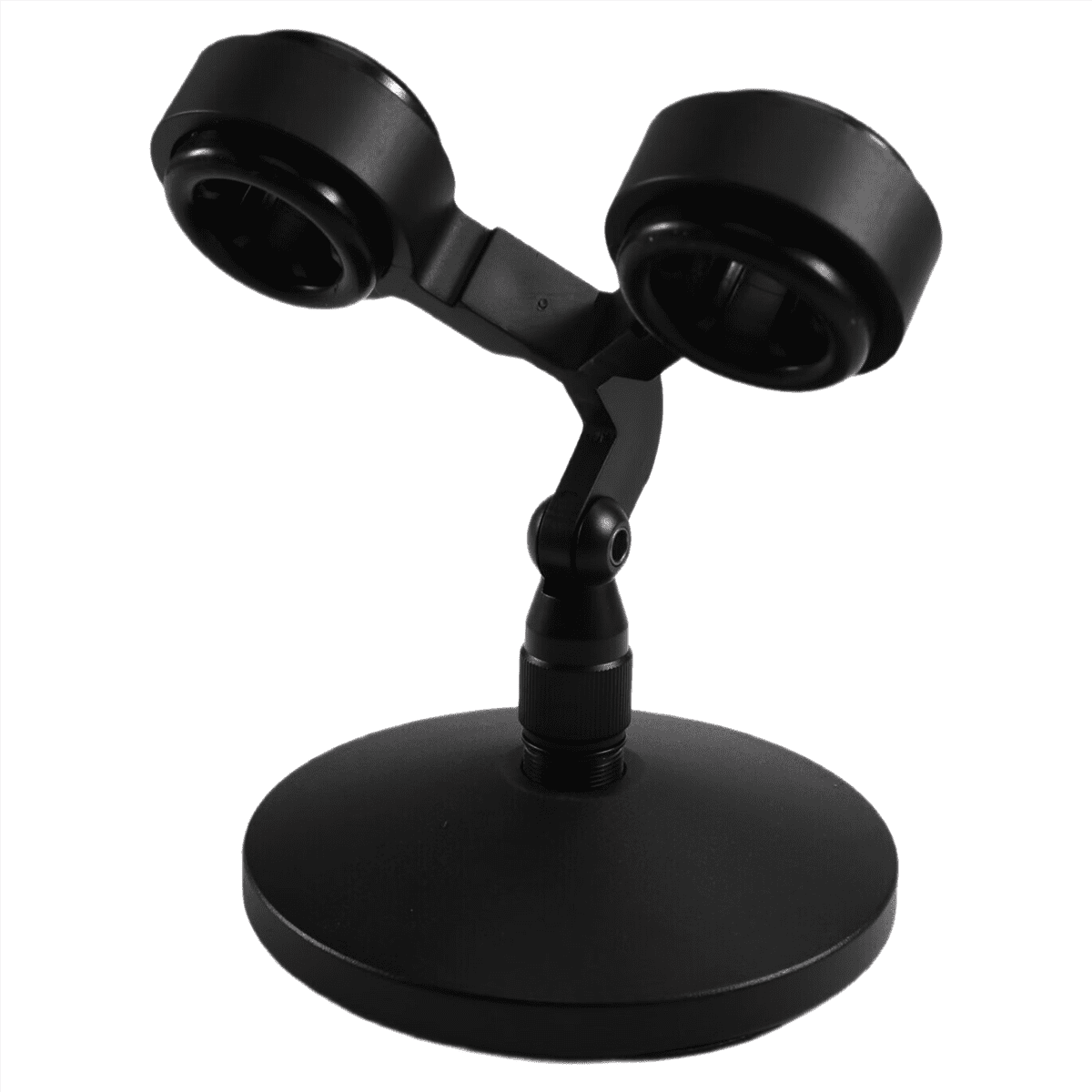 Dual Microphone Installation Kit Universal Stand Microphone Twin Support Microphone Shock Mount,1 x Dual Microphone Stand,Black