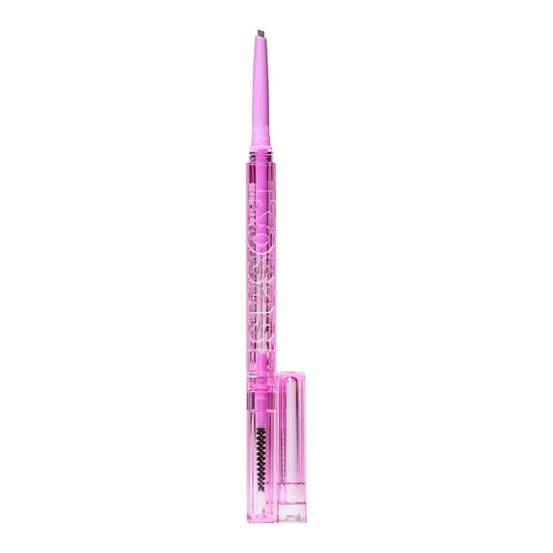 Kosas Brow Pop - Maquillaje para cejas de larga duración, lápiz definidor de doble cara con aceite de ricino para un aspecto suave y natural de cabello real - Gris