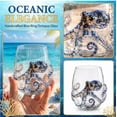 thumbnail image 5 of Artisanal Blue Ringed Octopus Glassware 12oz 3D Marine Animal Stemless Glasses Handcrafted Bar Glass Coastal Home Decor Gift for Ocean Animal Lovers (1PC), 5 of 8