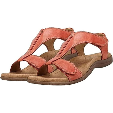 

Bunion Correcting Sandals for Women Women Orthotics Sandals Posture Correction Open Toe Slippers Casual Beach Casual Toe Separate Flat Shoes with Arch SupportUS 12/ EU 43-Orange