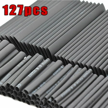 

127pcs/Set Weatherproof Heat Shrink Sleeving Tubing Tube Assortment Kit