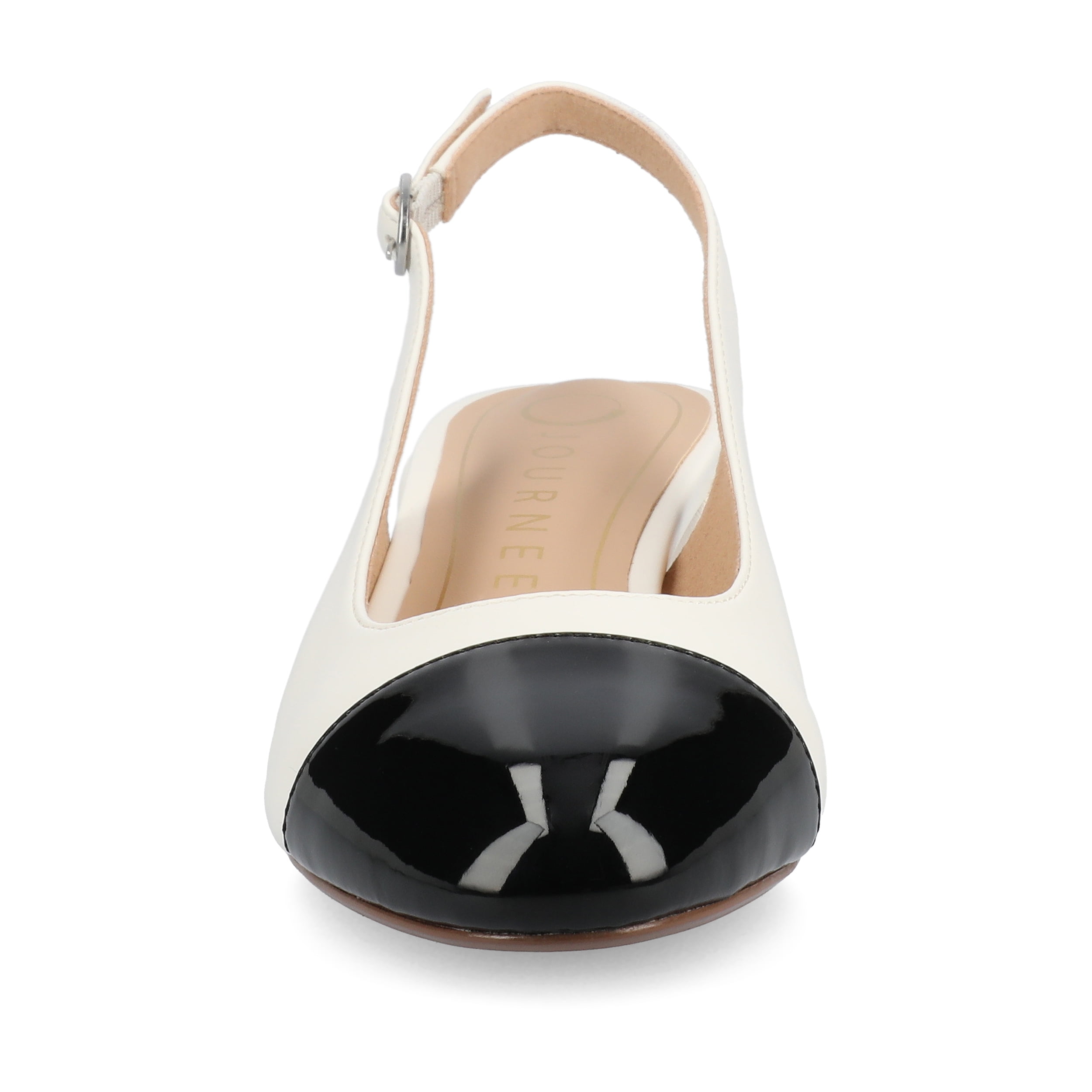 Journee Womens Sammie Sling Back Cap Toe Block Heel Pumps, Widths Available