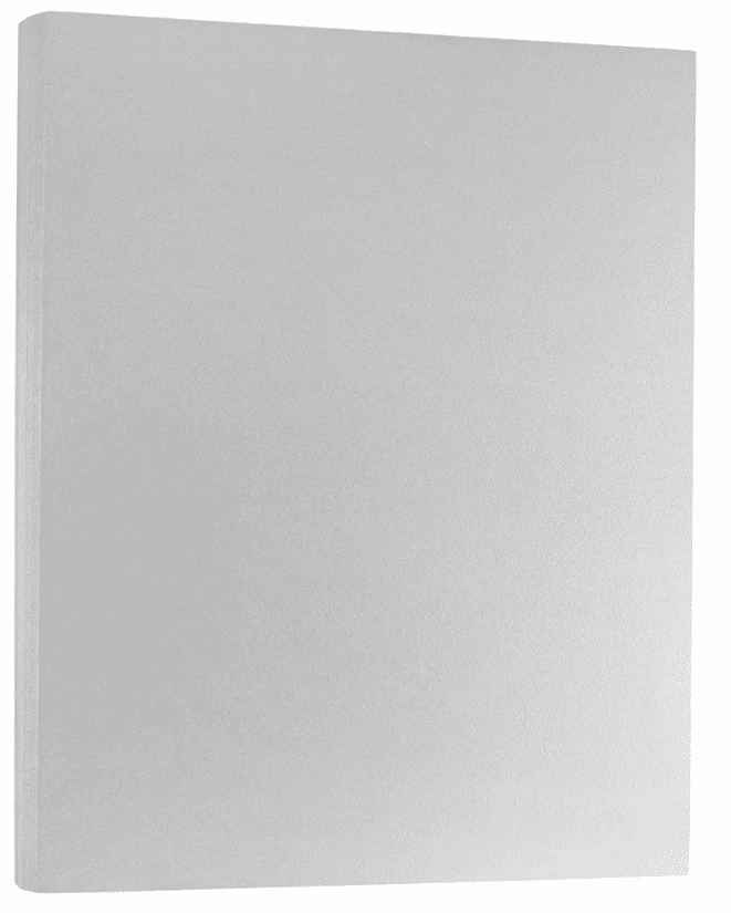 JAM Paper Metallic Cardstock, 8 1/2 x 11, 110lb Silver, 50 per Pack