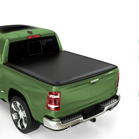 RVNI 8 ft Bed Soft Roll Up Truck Bed Tonneau Cover for 2009-2023 Dodge Ram 1500 without Rambox