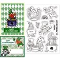thumbnail image 1 of Sellos transparentes con temática de gnomos, sello del Día de San Patricio, sello de silicona transparente, sello transparente de elfo, 1 of 8