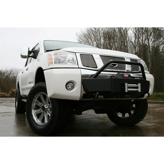 Fab Fours NT04-N1750-1 Winch Mount; 2 Stage Black Powder Coated; Fits select: 2004-2015 NISSAN TITAN