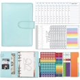 thumbnail image 1 of A6 Budget Binder con Sobres de cremallera de cuero de la PU recargable de ahorro de dinero, cubierta recargable de la carpeta de hojas sueltas recargables para el planificador del presupuesto de efect kaili Sencillez, 1 of 2