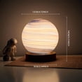 thumbnail image 3 of Planet Table Lamp Bedroom Sleep Light Bedside Lamp & Small Night Light,Dimmable Swirl Planet Table Lamp for Bedroom Nightstand, Desk Lamp for Living Room, Office, Kids Room, Nursery, 3 of 5