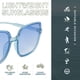 thumbnail image 3 of Gafas de tendencia de moda con gradiente de montura grande, gafas de sol simples y versátiles, materiales para PC y CA, 3 of 5