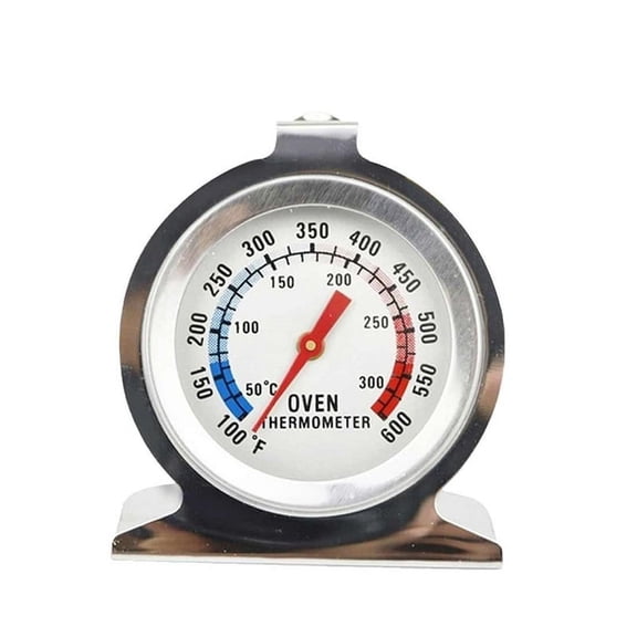 Oven Thermometer Cooker Stainless Steel Food Meat Temperature Dial Gauge  50-300°C/100-600°F Kitchen Cooking Thermometer For Baking Pizza BBQ