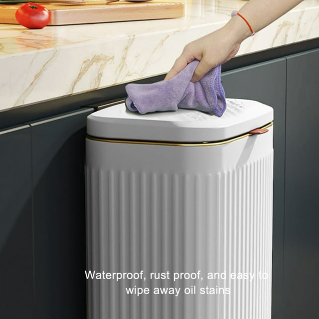 Ruiboury Eco-friendly Hanging Kitchen Garbage Can Efficient Waste Disposal Durable black 8L