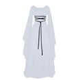thumbnail image 2 of Women's Halloween Costume Dress, Long Sleeve Crew Neck Dress with Waist Belt, Asymmetrical Hem Casual Party Outfit for Halloween Cosplay and Themed Events, 2 of 5