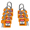 Orange, variant on TRADESAFE Lockout Tagout Locks, Yellow Keyed Different LOTO Locks, 7 pcs, 2 Keys Per Lock