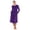Acai, variant on Aria Women’s Long Sleeve Strech Velour 44" Sleepwear Gown with Braided Trim, Sizes XS-5X