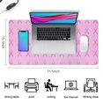 thumbnail image 5 of Long Mouse Pads for Desk,Pink Breast Cancer Desk Mats on Top Of Desks, Desk Mouse Pad Extra Large with 3mm Non-Slip Base and Stitched Edge for Gaming,Office,Work,Home 31.5x15.7in, 5 of 5