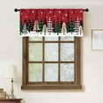 thumbnail image 2 of Christmas Tree Valance Curtain,Winter Snowflake Red Merry Xmas Holiday Window Treatment Valances for Kitchen Living Room Bathroom Cafe 1 Piece,54x18 Inch, 2 of 4