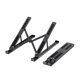 thumbnail image 1 of ZHAOCHENG Soporte negro para computadora portátil, soporte para computadora portátil de 6 niveles ajustables, enfriador de aluminio ventilado compatible con MacBook, Dell, Lenovo, HP, 1 of 5