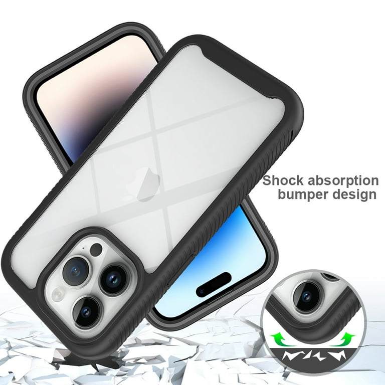 X-level Shockproof Compatible iPhone 15 Pro Case [Military Grade Drop  Protection] Frosted Translucent Thin Anti-Drop Hard PC Back with Soft  Silicone