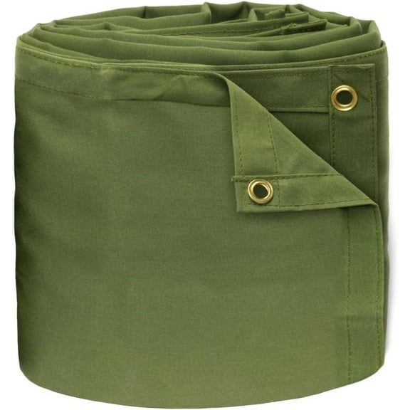 Heavy Duty Polyester Canvas Tarp 6' x 8', Green Shade Tarps 16 oz Breathable UV Resistant Tarpaulin Cover with Rustproof Brass Grommets, Multipurpose for Canopy, Roof, Camping, Woodpile