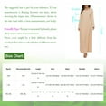thumbnail image 5 of Miutii Womens Solid Muslim One-Piece Prayer Dress Arabian Round Neck Kaftan Abayas Muslim Dress White XXL-3XL, 5 of 5