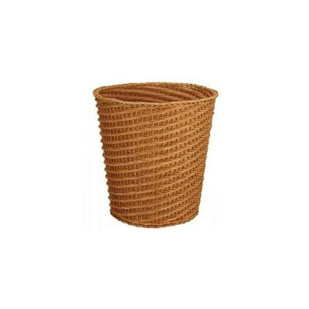Neu Home 24632 White Taper Wicker Wastebsket Off White