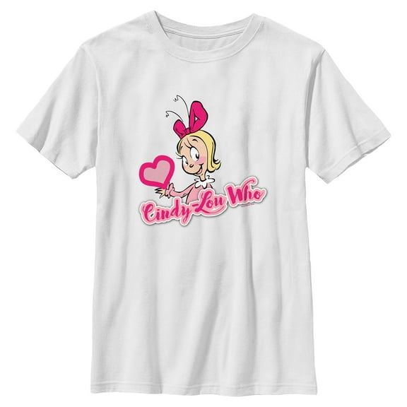 Boys The Grinch Cindy-Lou Who Heart T Shirt