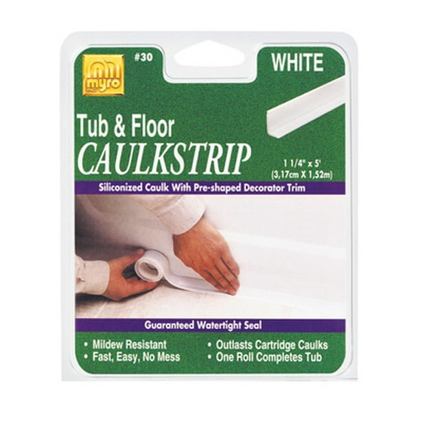 Homax 34030 Magic 5 Ft White Tub And Floor Caulkstrip