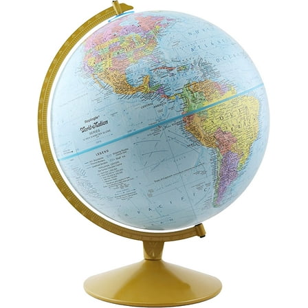 Replogle Explorer World Blue Ocean Globe, Desktop, 12" diameter, Up-to-Date Cartography, Raised Relief, Educational, perfect for Students of all ages