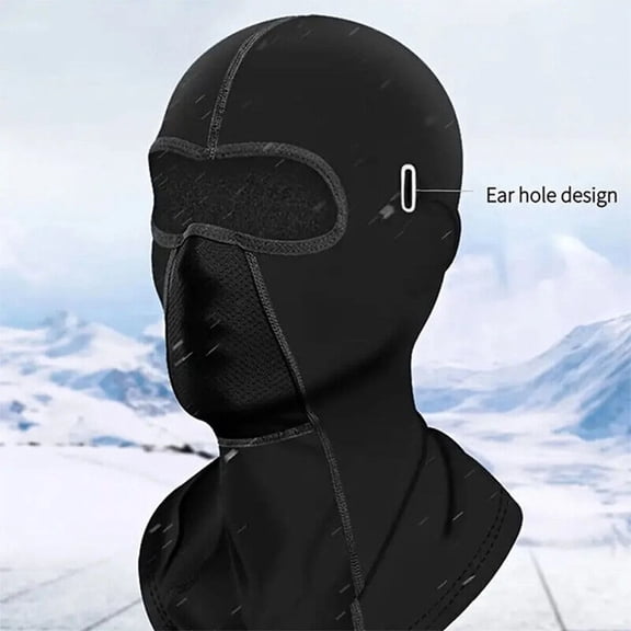 Winter Windproof Fleece Ski Mask Balaclava Cycling Headwear Motorcycle Thermal Face Mask (A)