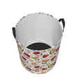 thumbnail image 3 of Daiia Tulips Flowers Round Laundry Basket with Handles Thickened Waterproof Circular hamper,Dirty Clothes Storage Basket for Bedroom,Bathroom,College Dorm-Small, 3 of 8