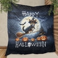thumbnail image 3 of Happy Halloween Toy Fox Terrier Witch Pumpkins Bats Quilt Blanket Dog Lover Cozy Comforter Throw Blanket - 13012, 3 of 5