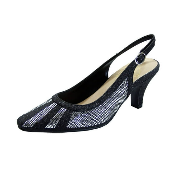 FLORAL Ivana Women's Wide Width Slingback Evening Dress Pumps