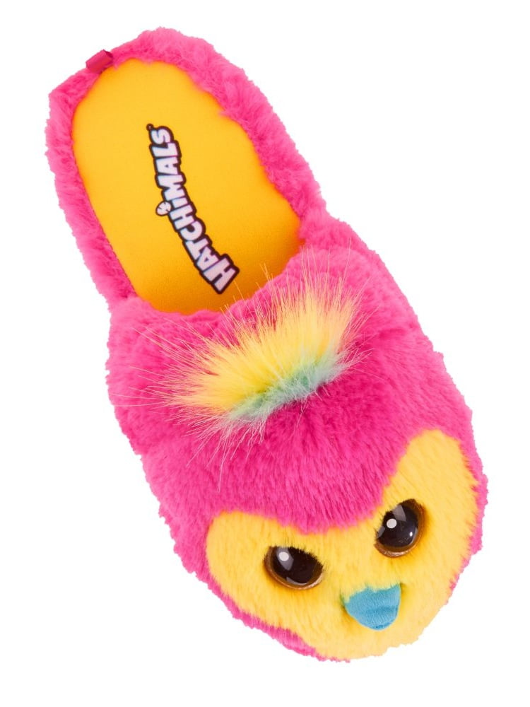 Trimfit Girls Girls Rainbow Plush Fuzzy Paw Slippers Moccasin