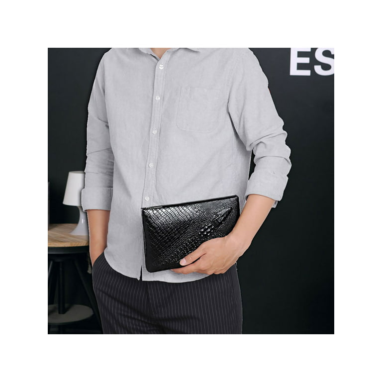 Wrist Bag For Men Wrist Handbag Wrist Bag Pu Leather Large Capacity Clutch