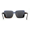 thumbnail image 2 of Womens Squared Butterfly Minimal Rectangular Chic Plastic Sunglasses Blue Tortoise, 2 of 4