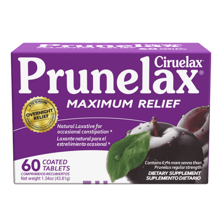 Prunelax Extra Strength Tablets, Natural Laxative For Occasional Constipation, 60