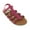 Pink, variant on Women's Gladiator Multi Braid With Gold Trim Sandals