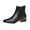 Black, variant on Womens Fashion Fall Winter Pointed Toe Chunky Low Heel Slip On Ankle Booties Side Zip Warm Comfortable Boots Business Dress Boots