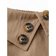thumbnail image 3 of Women's Skirt, Button Decor Flared Midi Skirt, Fitted Asymmetric Button Front Bottoms for Commute and Daily Wear, 3 of 6