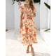 thumbnail image 4 of Vestido casual BTFBM para mujer con cuello cuadrado y manga abullonada, 4 of 9