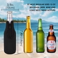 thumbnail image 2 of DODAMOUR Insulated Neoprene Beer Bottle Cooler Sleeves, 6-Pack, Zip-Up Jackets for 12oz Longneck Bottles, 2 of 6