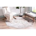 thumbnail image 3 of Unique Loom 3151861 8 x 8 ft. Salle Garnier Sofia Octagon Rug, Light Brown, 3 of 5