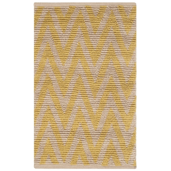 SAFAVIEH Cape Cod Winifred Geometric Area Rug, Natural/Yellow, 2'3" x 3'9"
