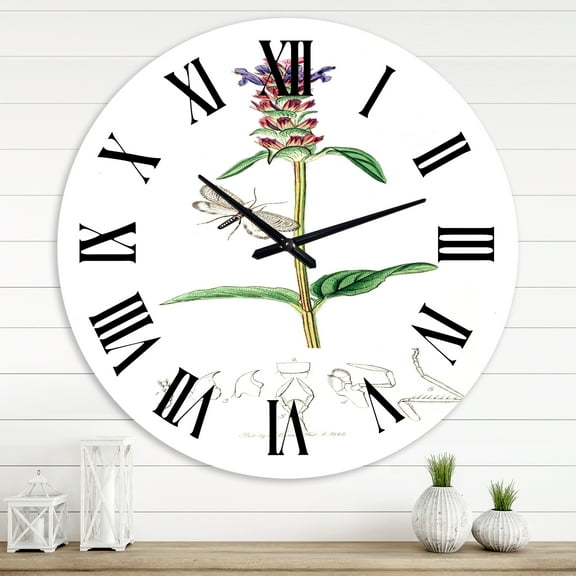 Designart 1 in Quartz Farmhouse Wall Clock