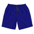 thumbnail image 3 of Uemuo Navy Pattern Men's Swim Trunks Hawaiian Beach Bathing Suit Swimsuits Beach Quick-Dry Shorts with Pockets-Large, 3 of 9