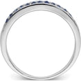 thumbnail image 2 of Sterling Silver Rhodium-Plated Polished Blue Crystal Ring (Size 8) Made In China qr7352-8, 2 of 5